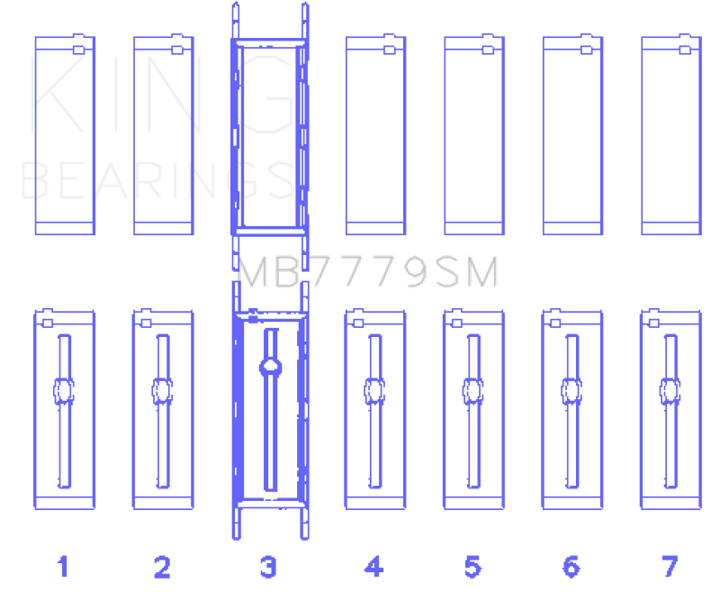 Load image into Gallery viewer, King Engine Bearings MB7779SM KING Main Bearings
