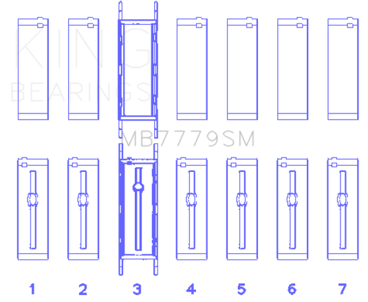 King Engine Bearings MB7779SM KING Main Bearings