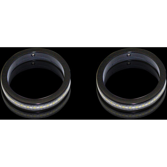Custom Dynamics WA-37-AW-BS LED Wrap-Around Turn Signals with Smoke Lenses - Black