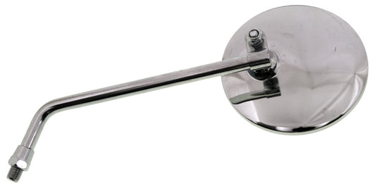 Emgo 20-42410 Universal Round Mirror - 4in. Round Mirror with 8in. Stem - 10mm Thread - Either