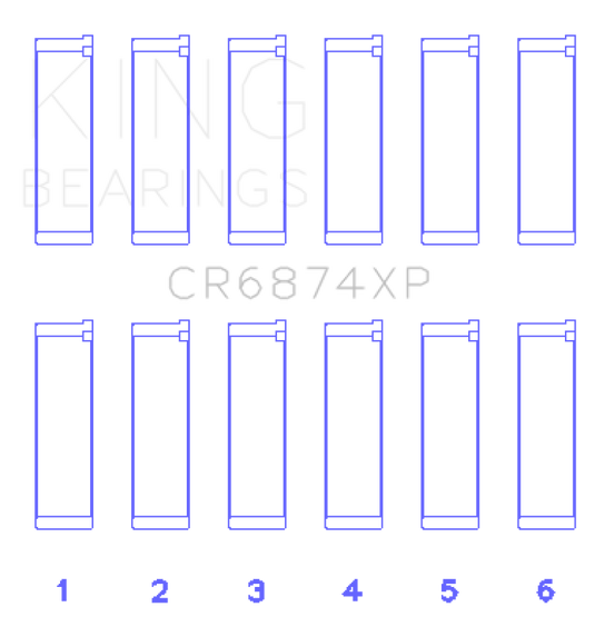 King Engine Bearings CR6874XP KING Performance Rod Bearings