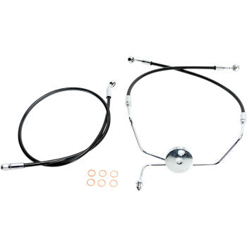 Magnum SBC1307-33 Black Coated XR Stainless Front Brakeline Kit - 33in. Upper Brake Length