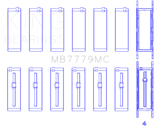 King Engine Bearings MB7779MC KING Main Bearings