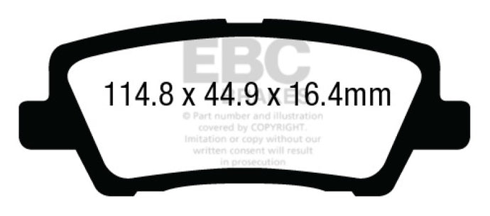 Ebc DP43012R EBC Yellowstuff Brake Pad Sets