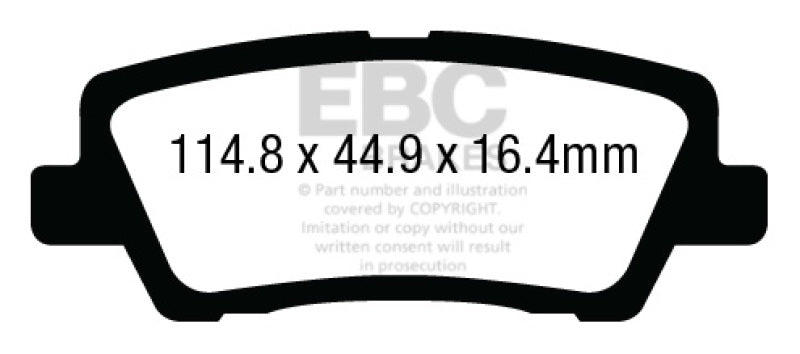Load image into Gallery viewer, Ebc DP43012R EBC Yellowstuff Brake Pad Sets
