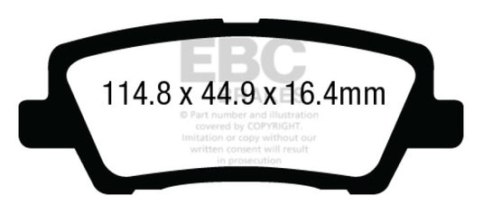 Ebc DP43012R EBC Yellowstuff Brake Pad Sets