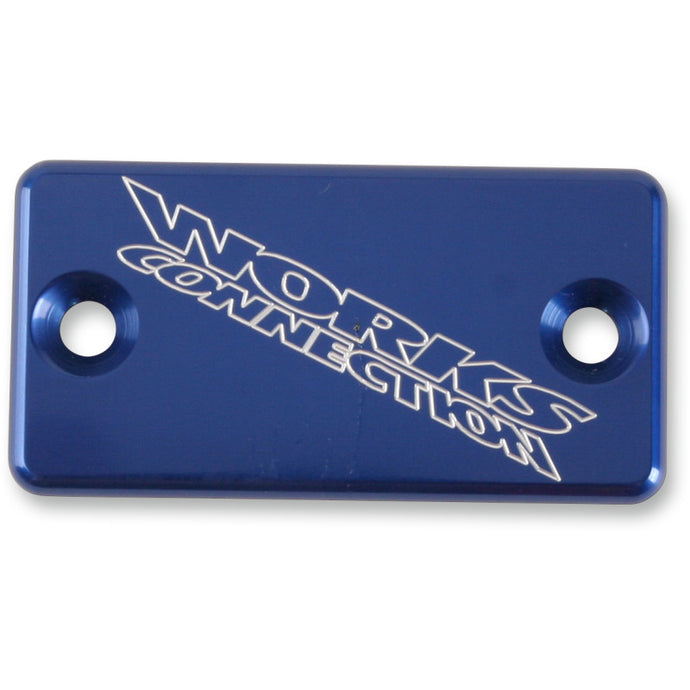 Works Connection 21-030 Anodized Billet Aluminum Front Brake Reservoir Cover - Blue
