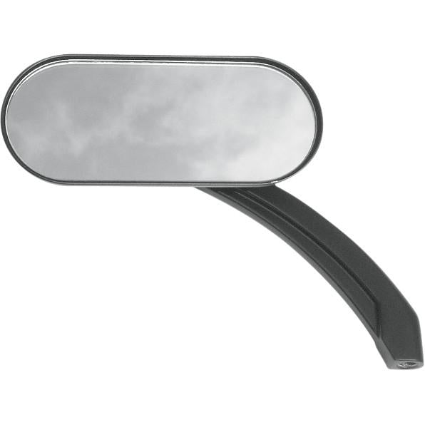 Drag Specialties 0640-0488 Oval Mirror - Flat Black