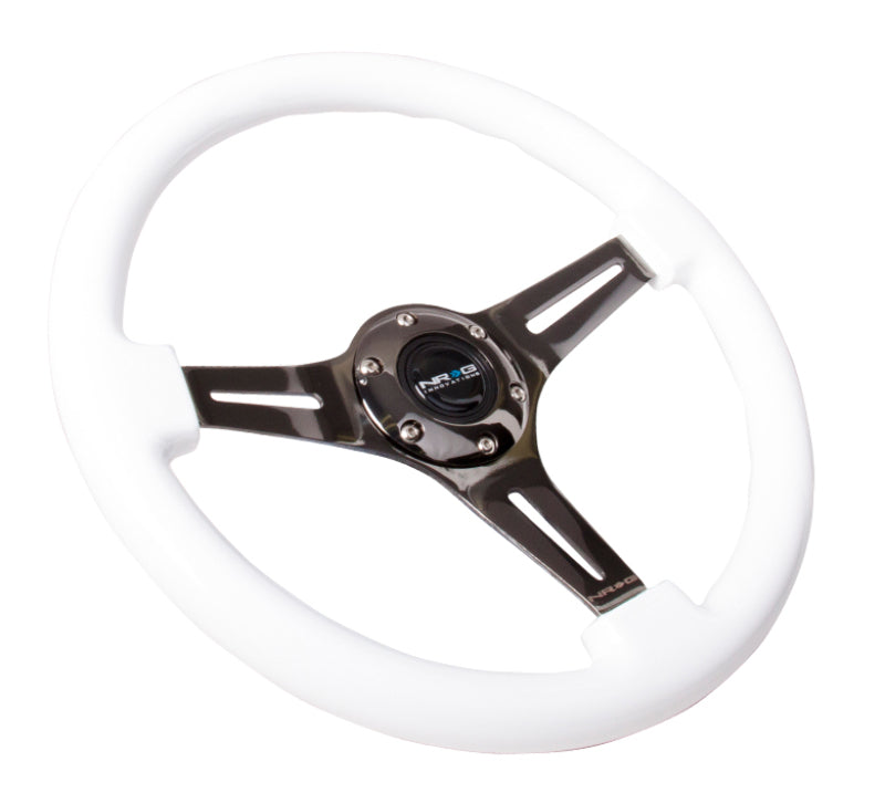 Load image into Gallery viewer, Nrg ST-015BK-WT NRG Steering Wheels - Classic
