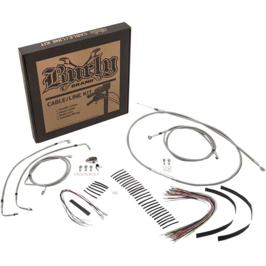 Burly Brand B30-1232 Handlebar Cable/Line Install Kit - Stainless Steel