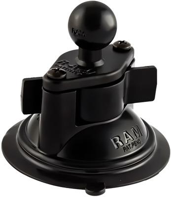 Ram Mounts RAM-B-224-1U RAM 3.25in. Diameter Suction Cup Twist Lock Base with 1in. Ball