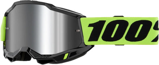 100% Accuri 2 Junior Goggles (One Size Fits Most, Neon Yellow / Mirror Silver Lens)