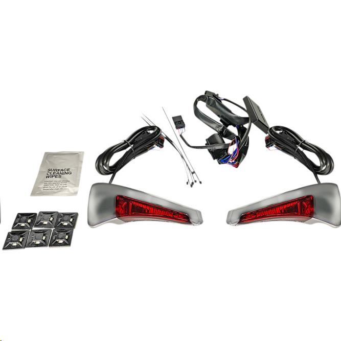 Custom Dynamics CD-TPBR-14-RC Tour-Pak Backrest LED - Black With Red Lens