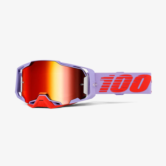 100% Armega Goggles (One Size Fits Most, Fausto / Red Mirror Lens)