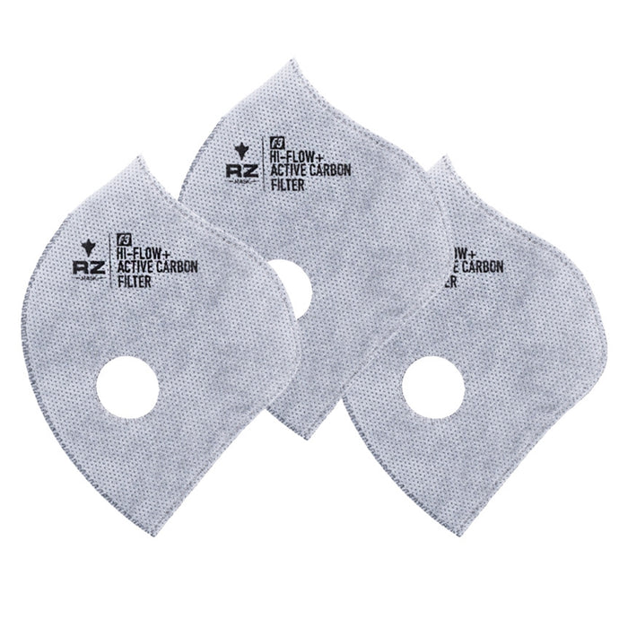 Rz Mask F3 Carbon and High Flow Replacement Face Mask Filters - XL - 3Pk