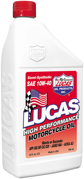 Lucas Oil 10708 High Performance Synthetic Oil - 10W30 - 1qt.