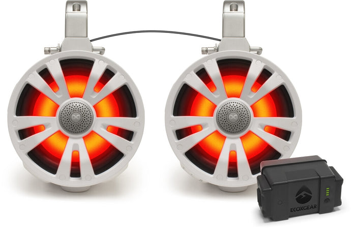 Ecoxgear SEI-ETBAT7708 2-Pack Tower Speakers 3 - 8in. - White