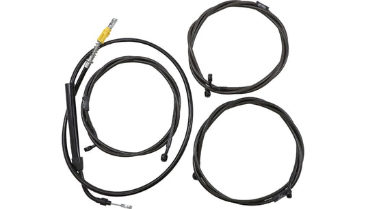 La Choppers LA-8058KT2-13M Complete Handlebar Cable and Brake Line Kit - 12in.-14in. -Midnight