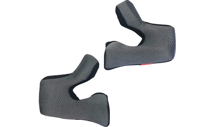 6D Cheekpads for ATR-2 Youth Helmet - 45mm - Black/Silver