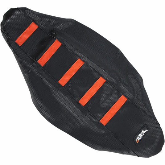 Moose Racing KTM25003-336RT Ribbed Seat Cover - Black/Orange Ribbed