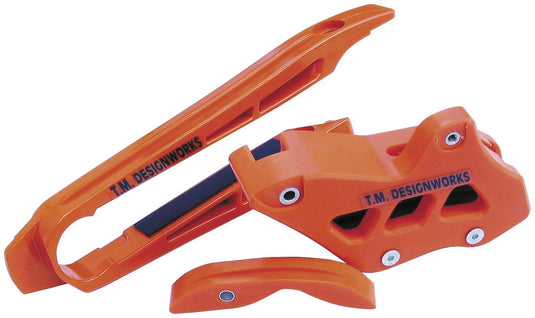 T.M. Designworks DCK-ORK-OR Dirt Cross Multi-Purpose Chain Slide-N-Guide Kit EF2 Guide - Orange