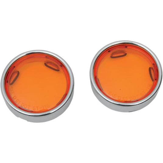Drag Specialties 2020-0548 Deuce Style Deep-Dish Bezels - Amber