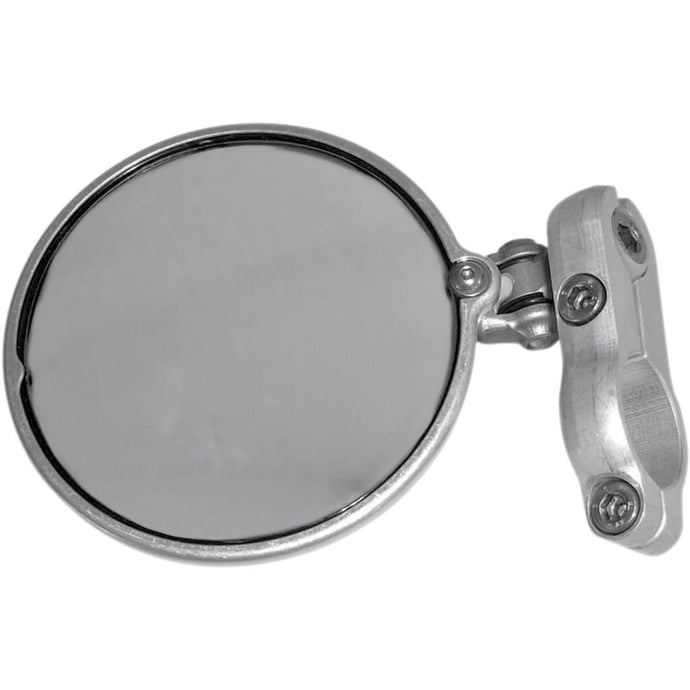 Crg HSLS-201-L Hindsight LS (Lane Splitter) Left Side Bar End Mirror - Silver