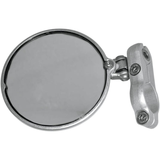 Crg HSLS-201-L Hindsight LS (Lane Splitter) Left Side Bar End Mirror - Silver