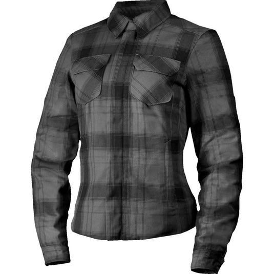 Icon Fallblock Flannel Womens Jacket (XX-Large, Black/Gray)