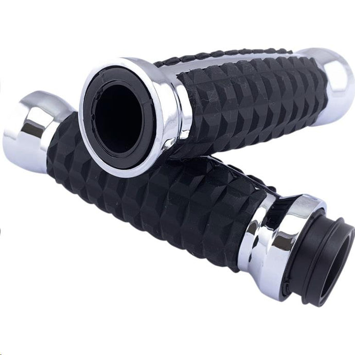Drag Specialties 0630-2641 Grenade Grips - Chrome