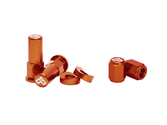 Dubya 68-051O Rim Lock & Valve Stem Cap Kit - Orange