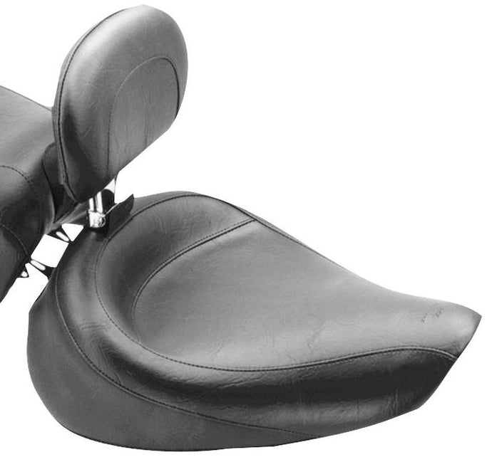 Mustang 79129 Wide Touring Vintage Solo Seat with Driver Backrest