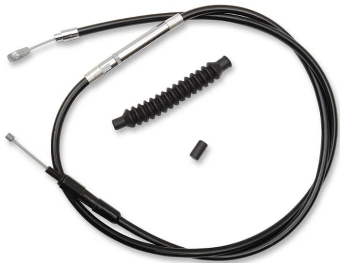 La Choppers LA-8110C16B Black Vinyl-Coated Stainless Steel Clutch Line Kit - 15-17in. Ape Hangers