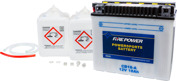 Fire Power CB18-A Conventional 12V Heavy Duty Battery With Acid Pack