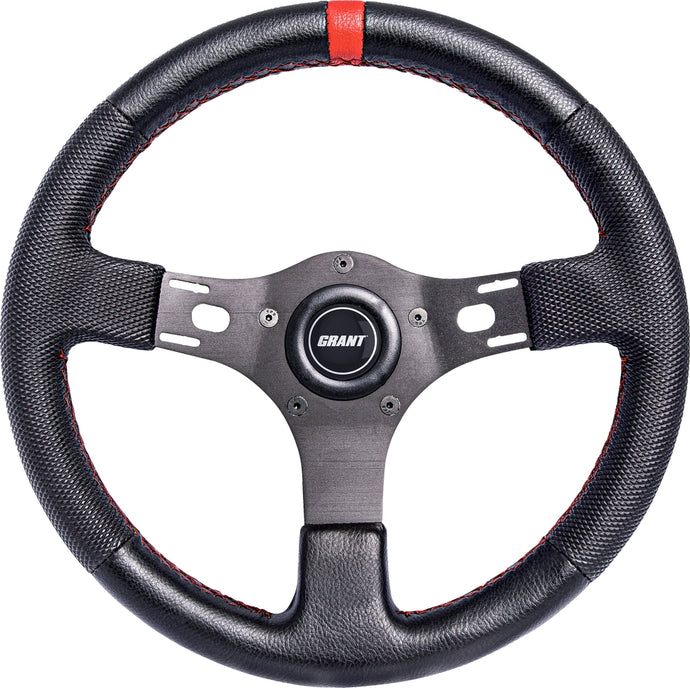 Grant 1073 Competition Steering Wheel - 13 in. - Black/Red