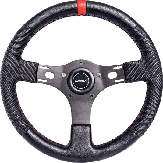 Grant 1073 Competition Steering Wheel - 13 in. - Black/Red