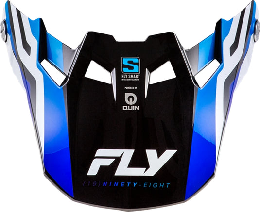 Fly Racing Visor for Fly Formula S Carbon Helmets - Byte Blue Carbon/Blue/White - YL-Sm