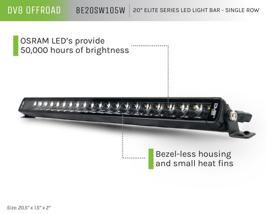 Dv8 Offroad BE20SW105W DVE LED Light Bars & Cubes