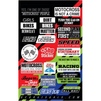 Dcor 40-90-121 Universal Decal Sheet - MotoTalk 2 - 4mll.