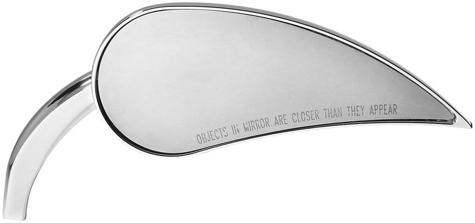 Arlen Ness 13-091 Micro Die-Cast Rad III Teardrop Right Mirror - Die-Cast Stem - Chrome