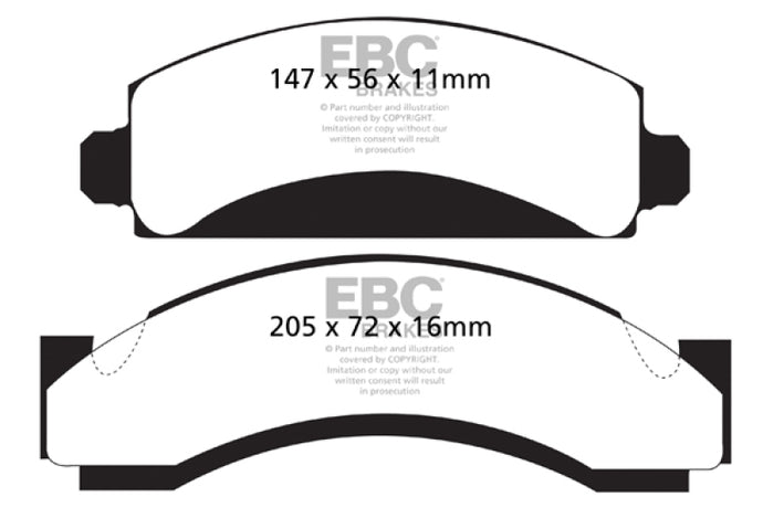 Ebc DP41241R EBC Yellowstuff Brake Pad Sets