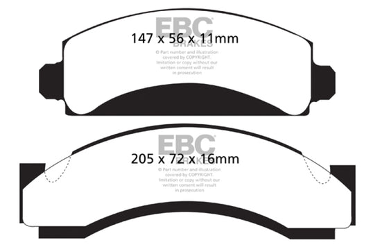 Ebc DP41241R EBC Yellowstuff Brake Pad Sets
