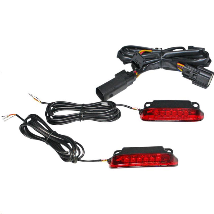 Custom Dynamics CD-LR-11-R LED Saddlebag Rail Light Bars - Red Lens