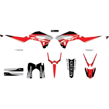 Dcor 20-10-444 COR 9 Honda Complete Graphics Kit - White