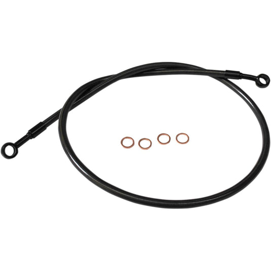La Choppers LA-8400C19M Midnight Braided Clutch Cables - 18-20in. Ape Hangers