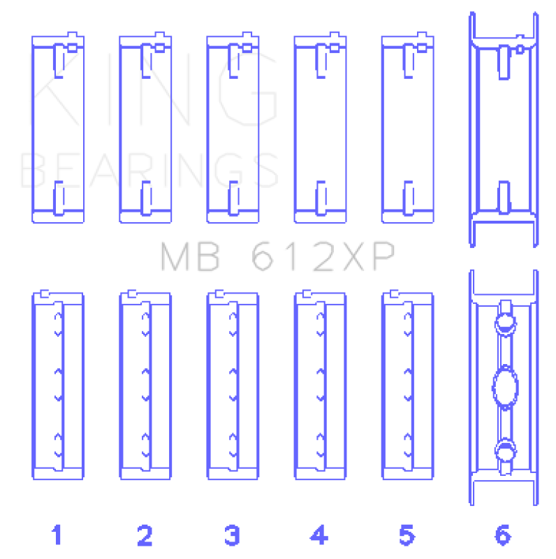 Load image into Gallery viewer, King Engine Bearings MB612XP KING Main Bearings
