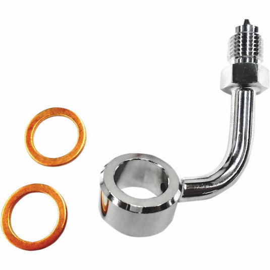 Magnum 37019 Trike Upper Brake Line Adapter - Chrome