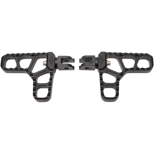 Joker Machine 08-62-6B Adjustable Serrated Heel Footpegs - Black Anodized