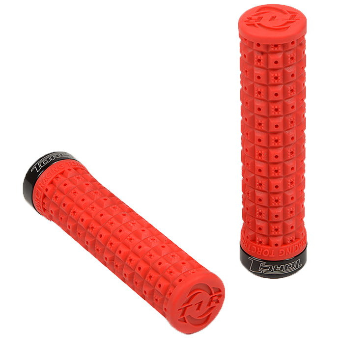 Torc1 Racing 2750-0402 Defy Lock-On Grips - Red/Black