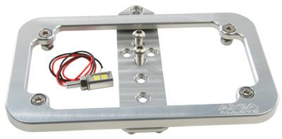 Axia Alloys MODBOLP-C Bolt-On Lighted License Plate Frame - Silver